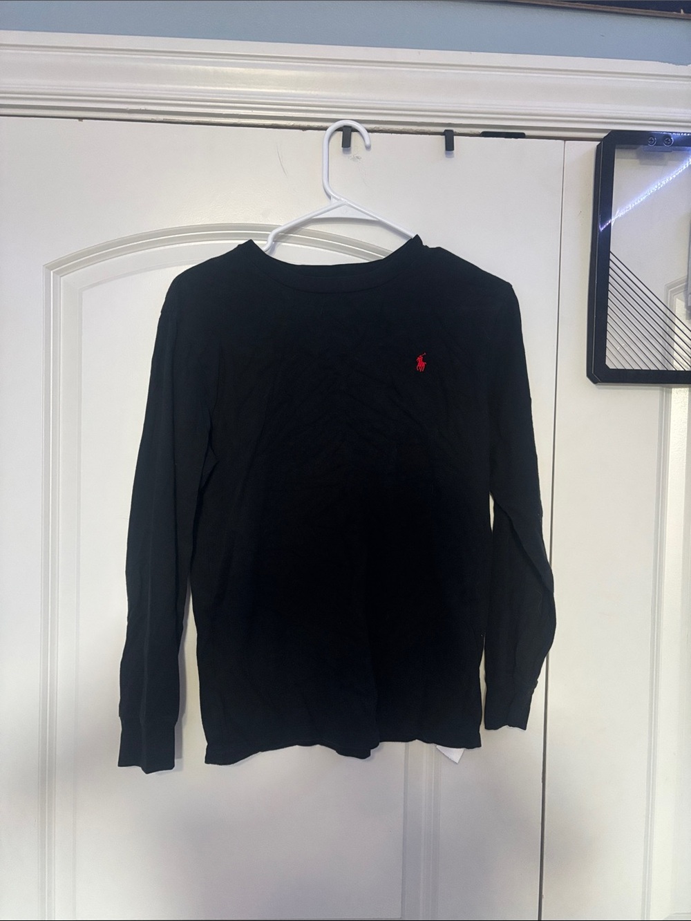 Polo by Ralph Lauren Black Long-Sleeve Tee with Red Pony